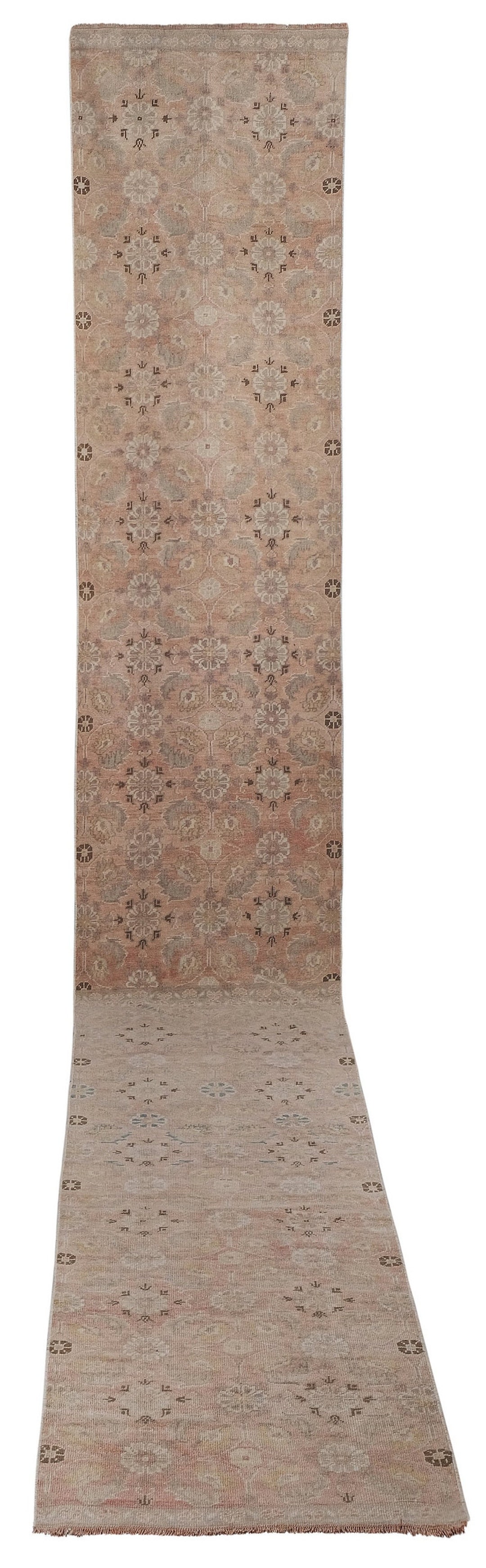 Neutral Colors Rug Runner , Muted Soft Colors Authentic Handmade ...