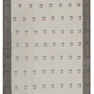 Handwoven Floral Fruit Pattern Needlepoint Kids Kilim Rug, Wall Hanging Turkish  Jajim, Aubusson Tapestry Rug 5&#39;9&#39;&#39; X 9&#39;12&#39;&#39;