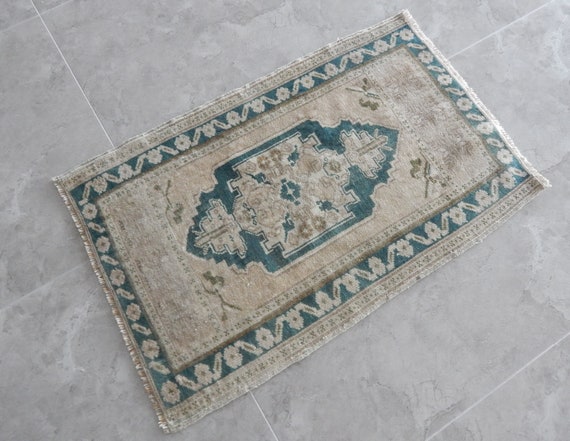 Turkish Antique Small Handmade Traditional Door Mat Small Rug Etsy
