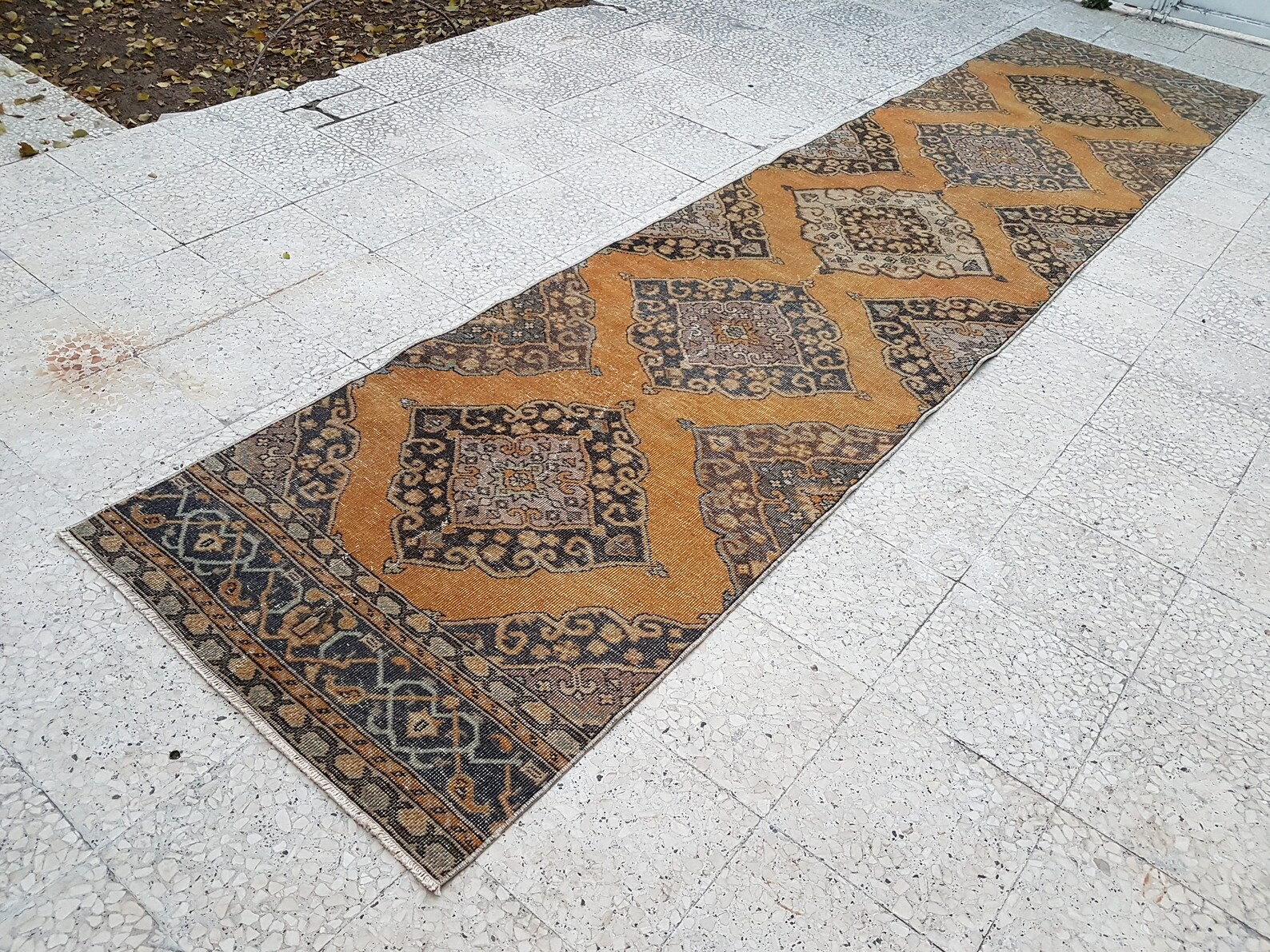 Vintage Distressed Low Pile Runner with Modern Elegance Etsy