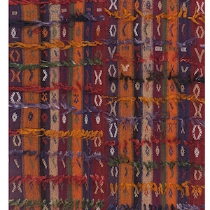 Angora Wool Shaggy Rug, Turkish Nomadic Long Pile Filikli Tulu Carpet, Moroccan Style Flokati Rug, Shag Tulu Hairy Rugs, 4'8'' X 5'11''