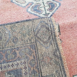 Vintage Turkish Floor Rug in Pastel Colours Geometric - Etsy