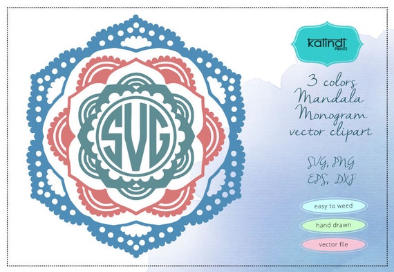 Download Mandala Svg 3 Colors Mandala Monogram Mandala Flower Svg Etsy