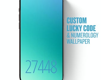 Personalized Numerology Phone Wallpaper, Custom Lucky Code Design, Personal Vibration Background, Digital File Download