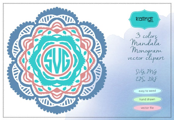 Download 3 Colors Mandala Svg Mandala Monogram Svg Mandala Flower Etsy