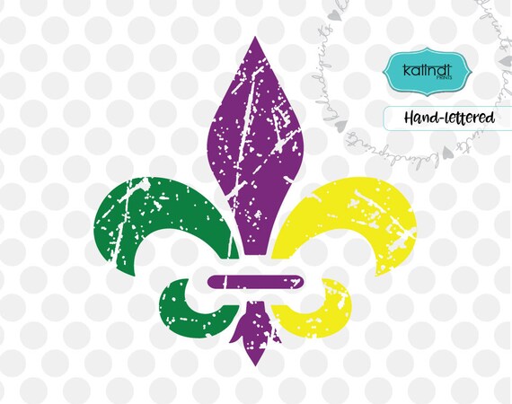Grunge Fleur De Lis Svg Distressed Svg Grunge Svg Louisiana Etsy