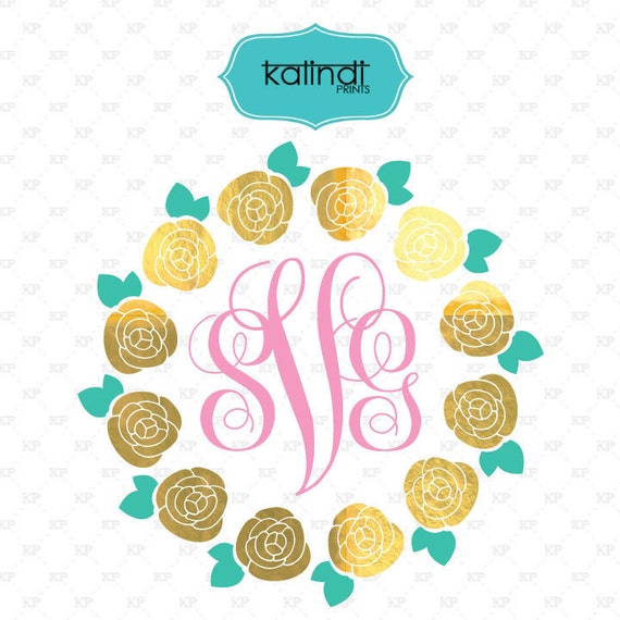Download Flower monogram frame svg Flower svg flower monogram svg ...
