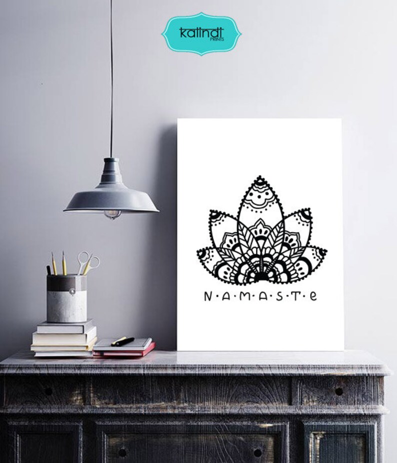 Download Namaste Mandala svg. Namaste Lotus vector clipart. Yoga ...