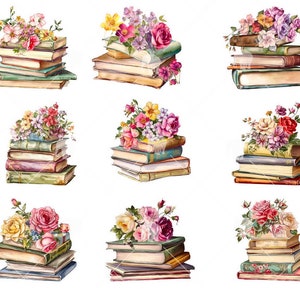18 Vintage Books Printable Stickers Plus High Resolutions PNG Clipart ...