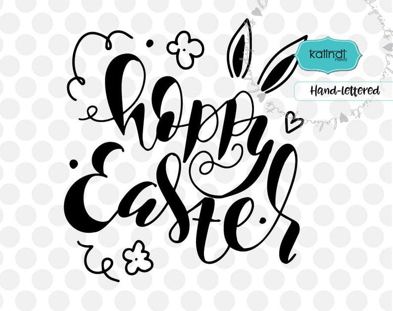Download Hoppy Easter svg easter svg hand-lettered svg easter bunny ...