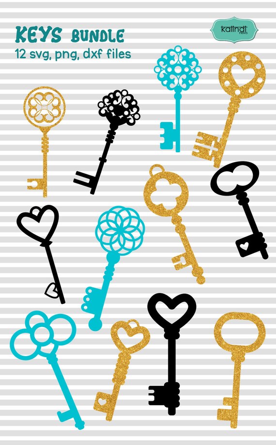 Download Key Bundle Svg Key Clipart Key Silhouette Heart Key Svg Etsy
