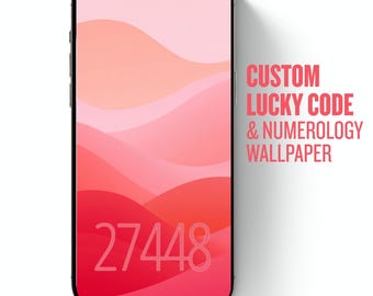 Custom Lucky Code Wallpaper, Personal Vibration Number Phone Background, Numerology Lock Screen, Instant Digital File