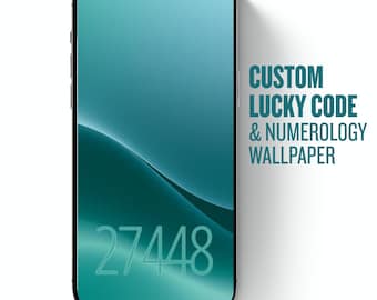 Personalized Phone Wallpaper, Custom Lucky Code & Numerology Design, Personal Vibration Background, Digital Download