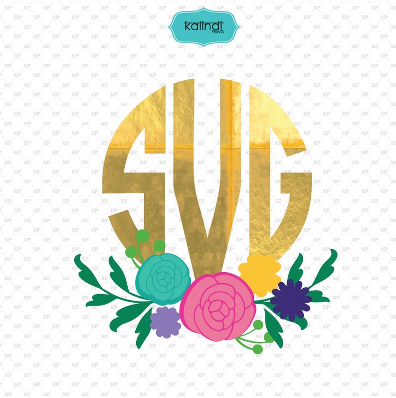 flower monogram svg, flower svg, monogram svg, svg, flower monogram, monogram frame svg, circle monogram svg, svg files for Cricut MFP1 image 9