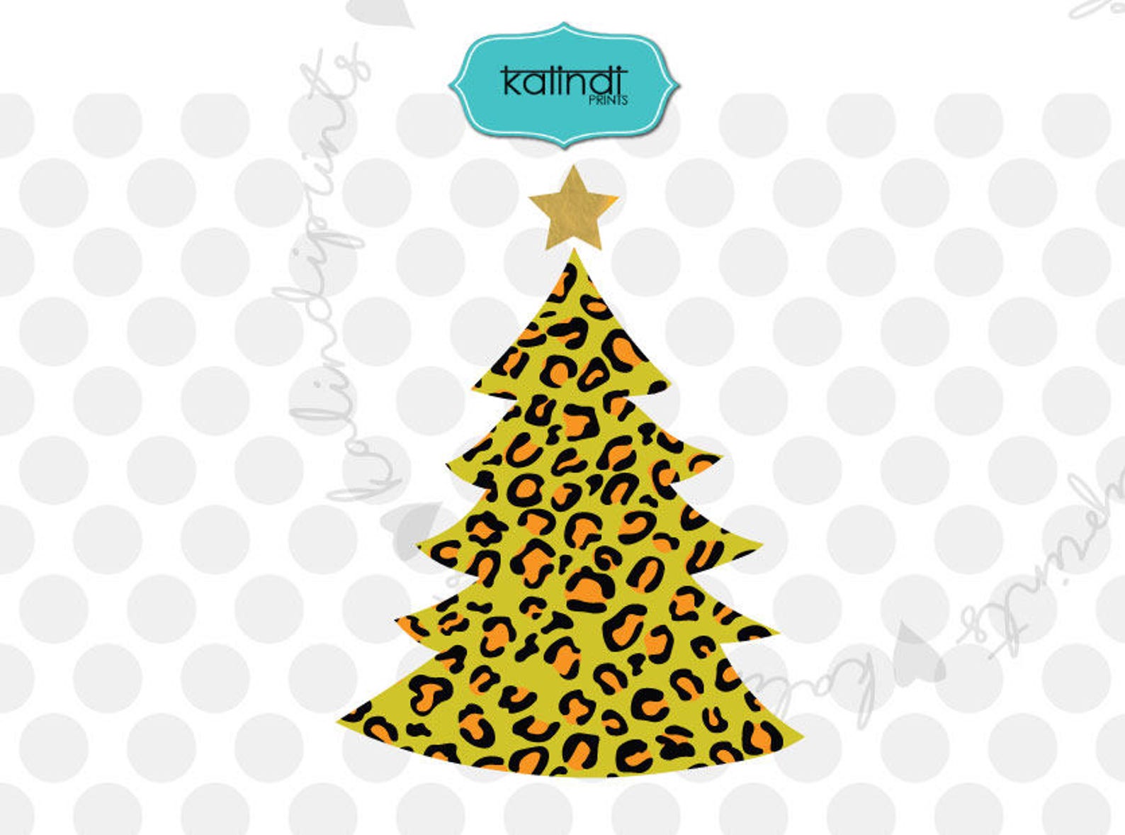 Leopard Print Christmas Tree Svg Leopard Christmas Svg - Etsy