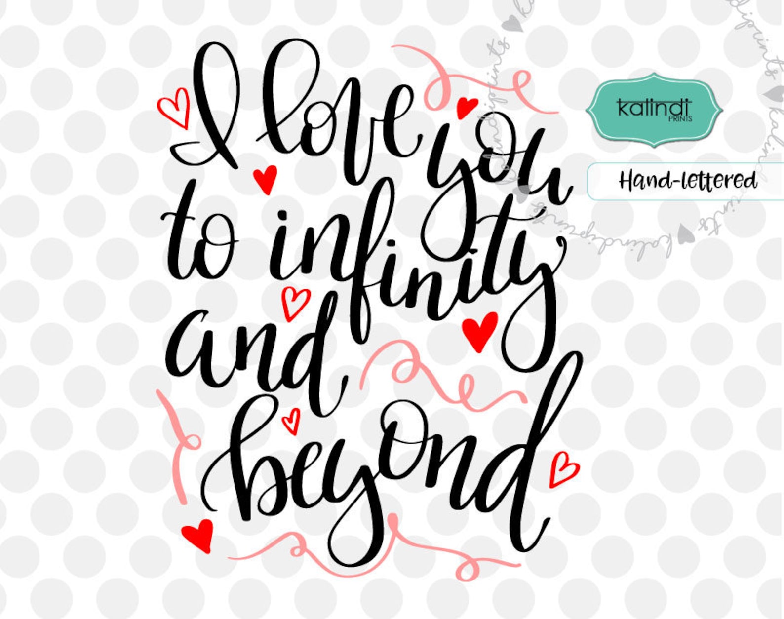 Te amo hasta el infinito y más allá de svg Valentine svg | Etsy