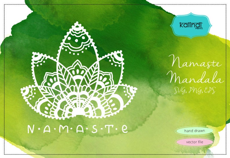 Download Namaste Mandala svg. Namaste Lotus vector clipart. Yoga ...
