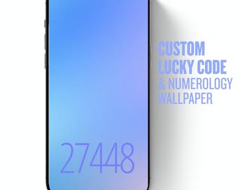 Custom Lucky Code Wallpaper, Personal Vibration Phone Lock Screen, Numerology Digital Art, Instant Download Design