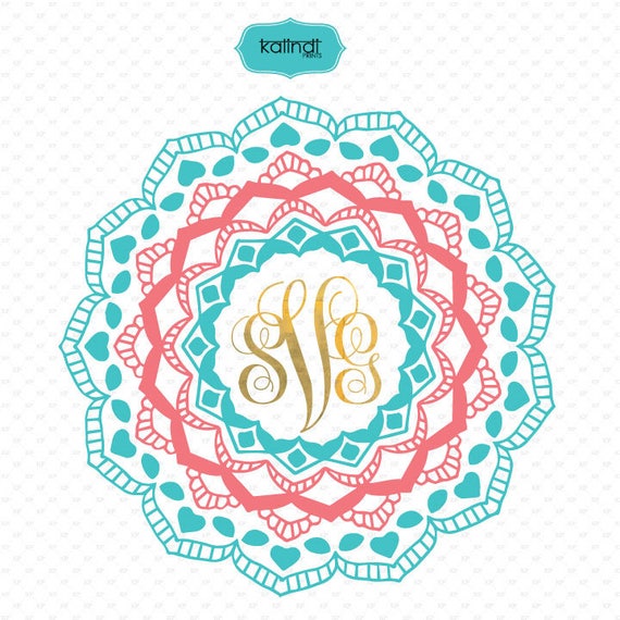 Mandala Svg Mandala Monogram Svg Mandala Flower Svg Flower Etsy