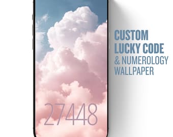 Personalized Custom Lucky Code Wallpaper, Personal Vibration Number Background, Esoteric Phone Lock Screen, Digital Download