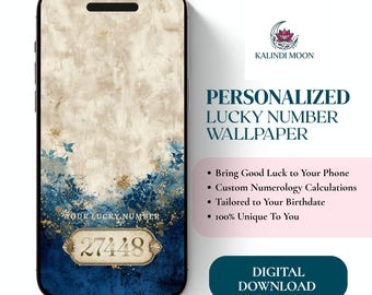 Custom Lucky Code Wallpaper, Personal Vibration Phone Lock Screen, Numerology Digital Art, Instant Download Design