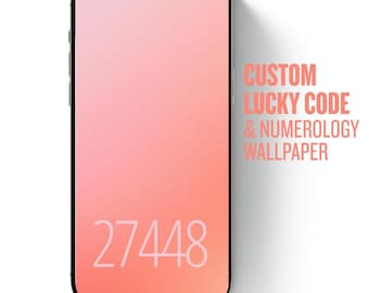 Personalized Custom Lucky Code Wallpaper, Personal Vibration Number Background, Esoteric Phone Lock Screen, Digital Download