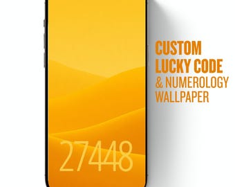 Personalized Numerology Wallpaper Design, Custom Lucky Code Phone Background, Esoteric Lock Screen Art, Digital Download