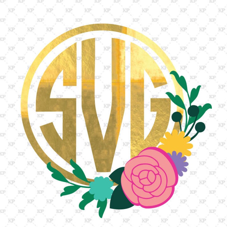 Download Flower monogram frame svg Flower svg flower monogram svg ...