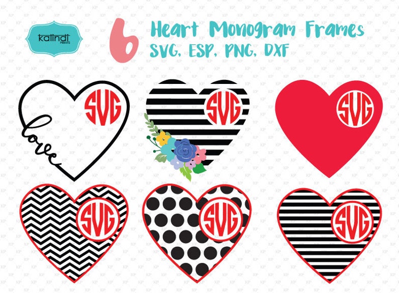 Download Valentine svg valentine monogram svg heart svg heart | Etsy