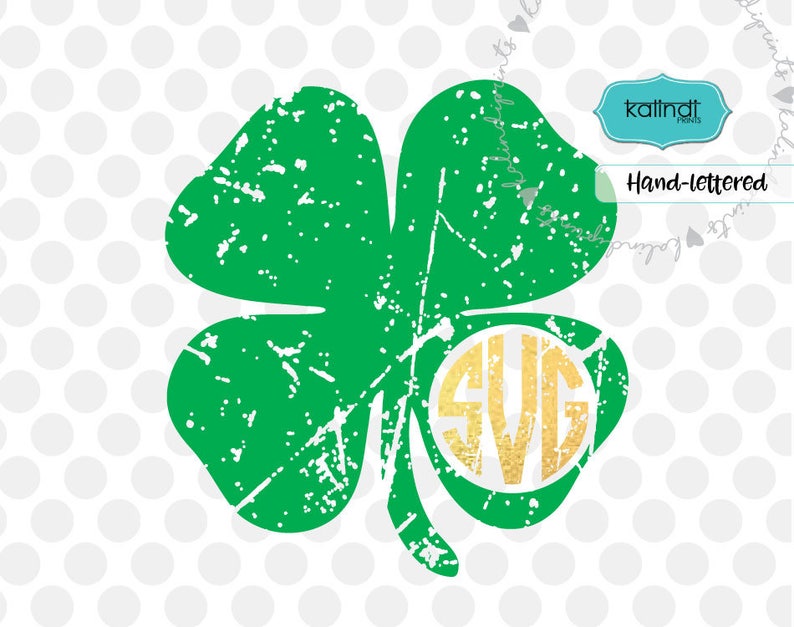 Download Grunge clover monogram svg st patricks day svg distressed ...