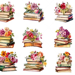 18 Vintage Books Printable Stickers Plus High Resolutions PNG Clipart ...