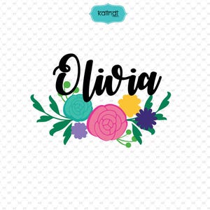 flower monogram svg, flower svg, monogram svg, svg, flower monogram, monogram frame svg, circle monogram svg, svg files for Cricut MFP1 image 8