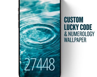 Personalized Numerology Wallpaper Design, Custom Lucky Code Phone Background, Esoteric Lock Screen Art, Digital Download