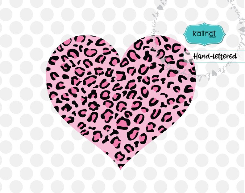 Leopard Print Heart Svg Valentine Svg Animal Print Svg - Etsy