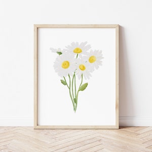 April Birth Flower: Daisies Art Print