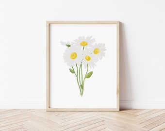 April Birth Flower: Daisies Art Print
