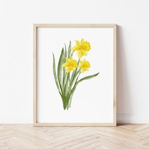 March Birth Flower: Daffodil Art Print
