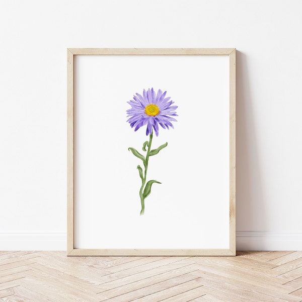 September Birth Flower: Aster Art Print