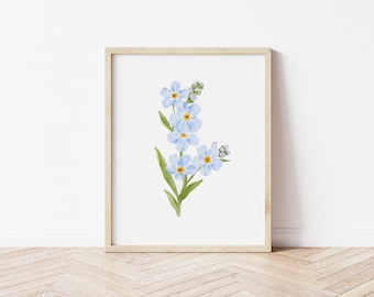 Forget Me Not Flower Art Print