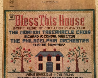 Vintage The Mormon Tabernacle Choir Bless This House 33 1/3 Vinyl Record