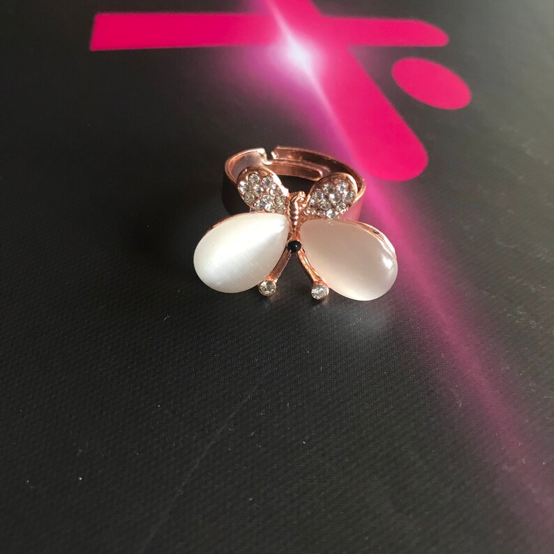 Moonstone ring Rose gold ring Adjustable ring free shipping ring White Ring Gold Filled Ring