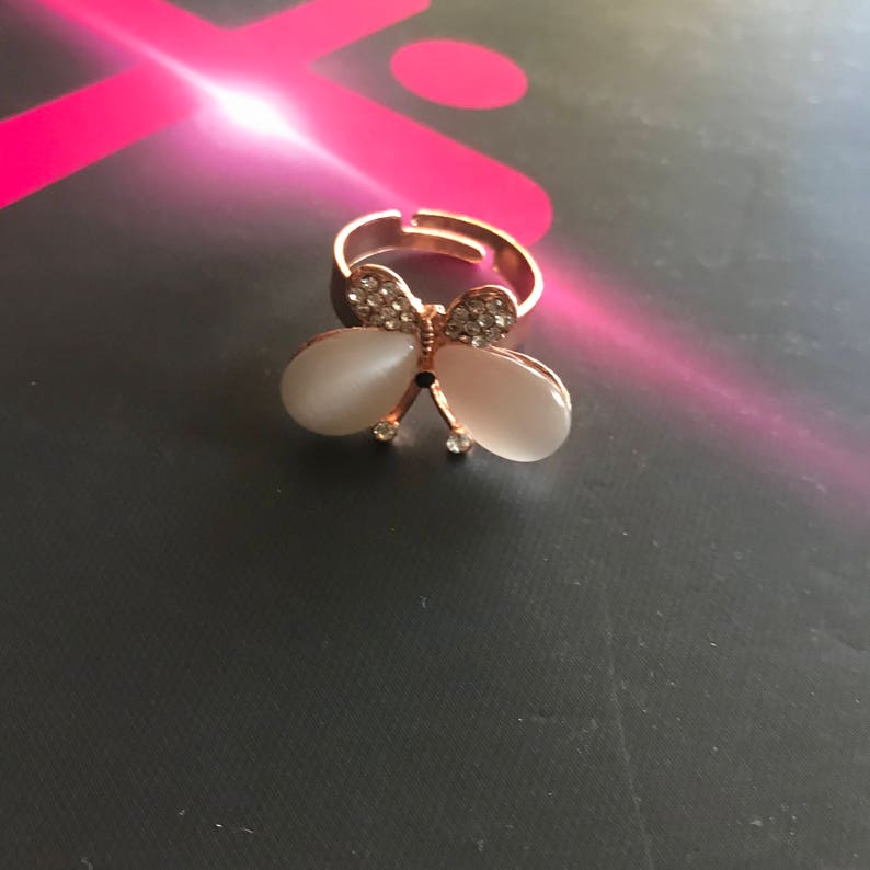 Moonstone ring Rose gold ring Adjustable ring free shipping ring White Ring Gold Filled Ring