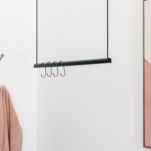 Hanging Clothes Rack Sm Black | Modern Garment Racks