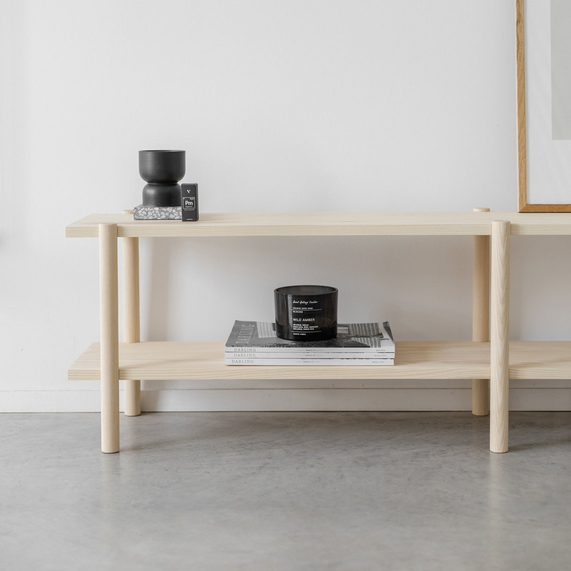 Low Shelving Unit Wooden Shelving Unit Modern Shelving Unit Etsy