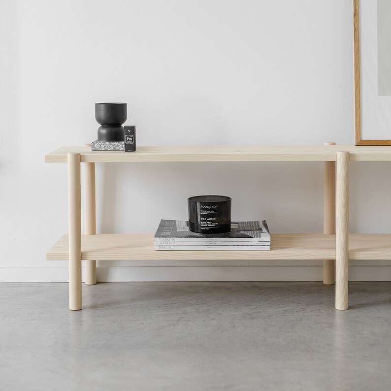 Low Shelving Unit Wooden Shelving Unit Modern Shelving Unit Etsy UK