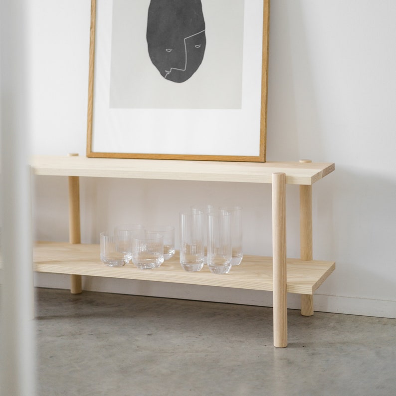 Low Shelving Unit Wooden Shelving Unit Modern Shelving Unit Etsy UK