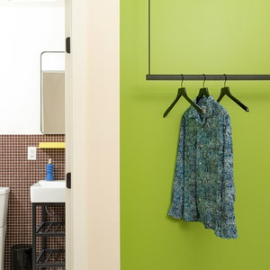 Hanging Clothes Rack Sm Black Modern Garment Racks image 9