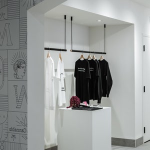 Hanging Clothes Rack Lg Black | Modern Garment Racks