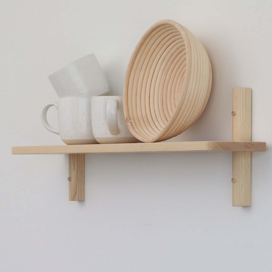 Modern Wood Floating Shelf 30 Wall Shelving Etsy
