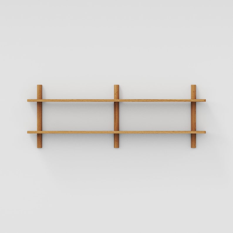 Brown floating shelf